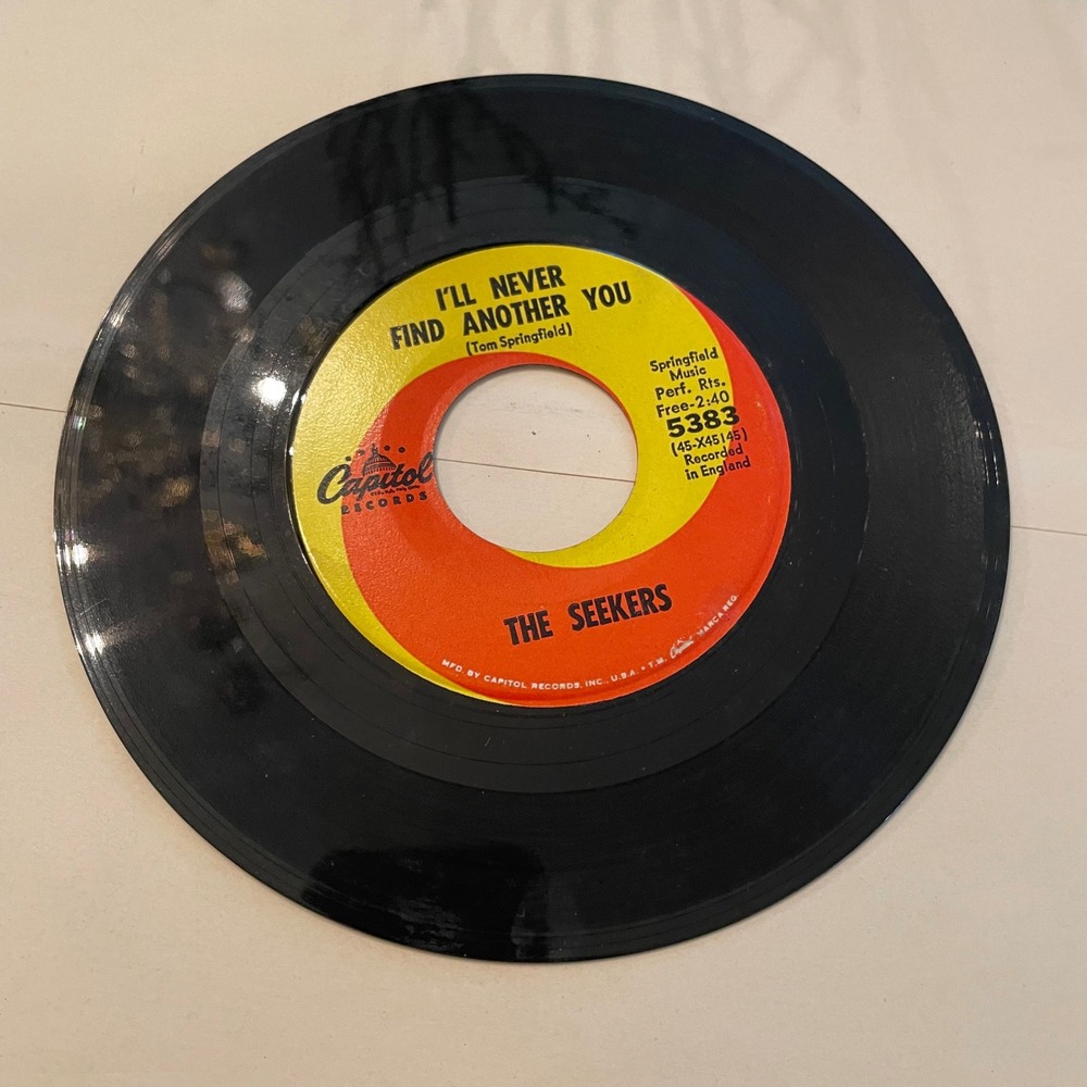 The Seekers 45 RPM Vinyl Record Open Up Them Pearly‎ Gates 5383 Vintage - Picture 2 of 3